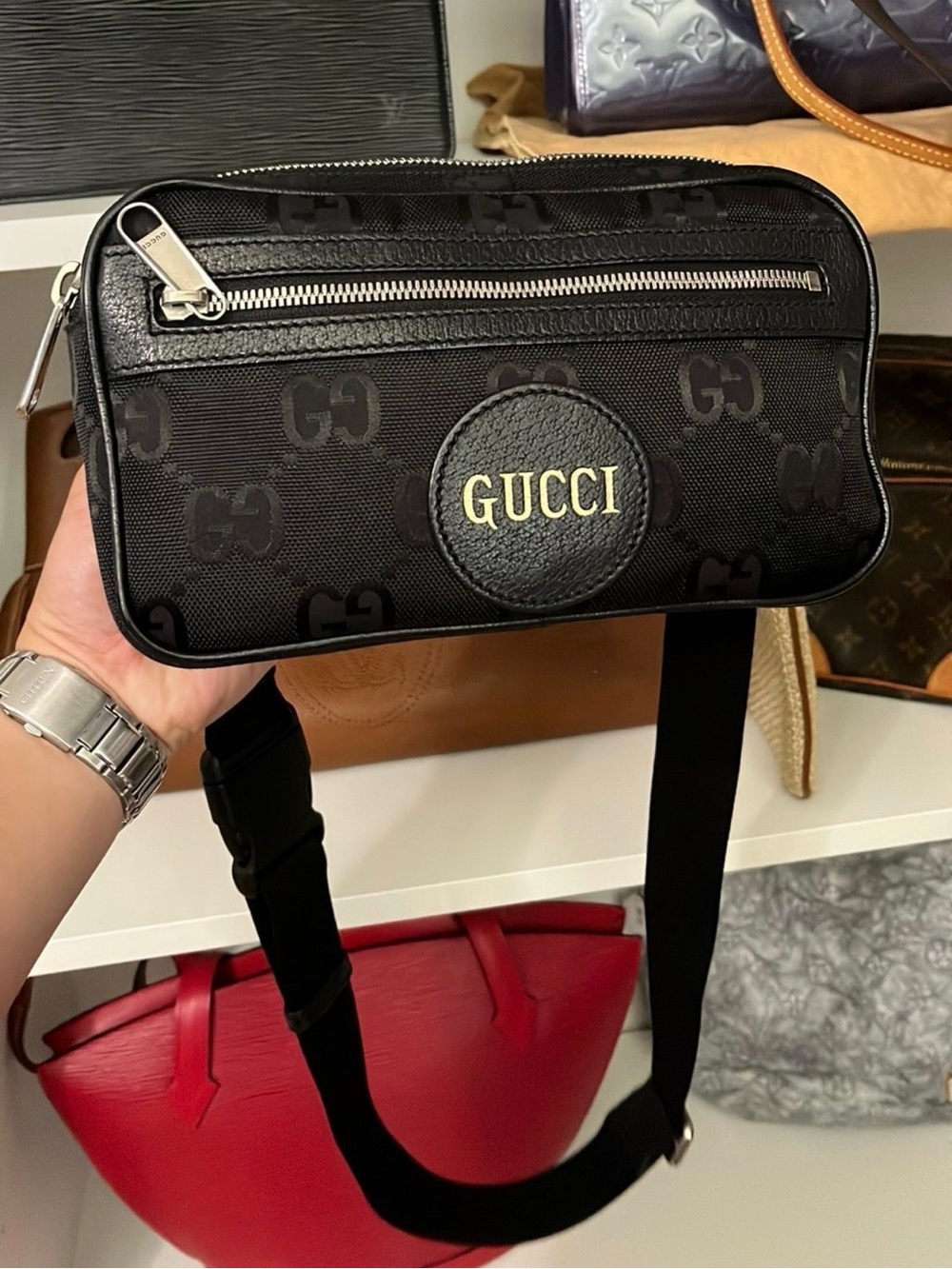 Gucci Off The Grid Black  Belt Bag